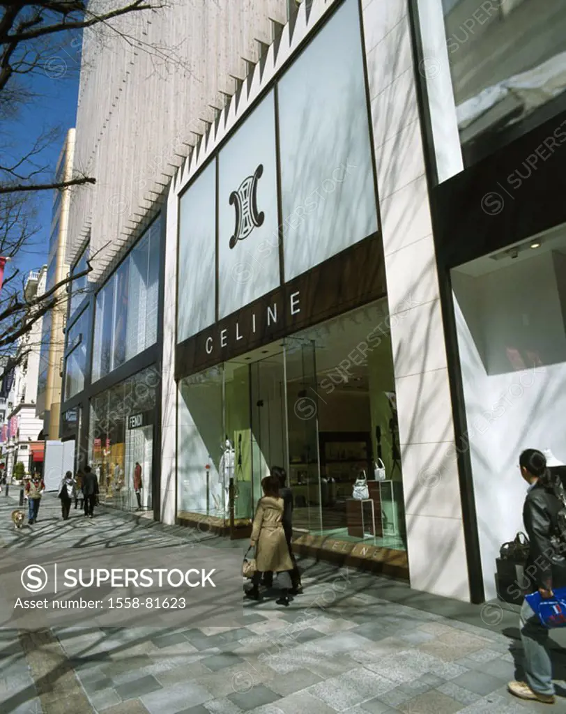 Japan, Tokyo, Omote Sando street,  Clothing business, passer-bys,  Asia, Eastern Asia, island Honshu, capital, district Harajuku, sight, Omotesando, F...