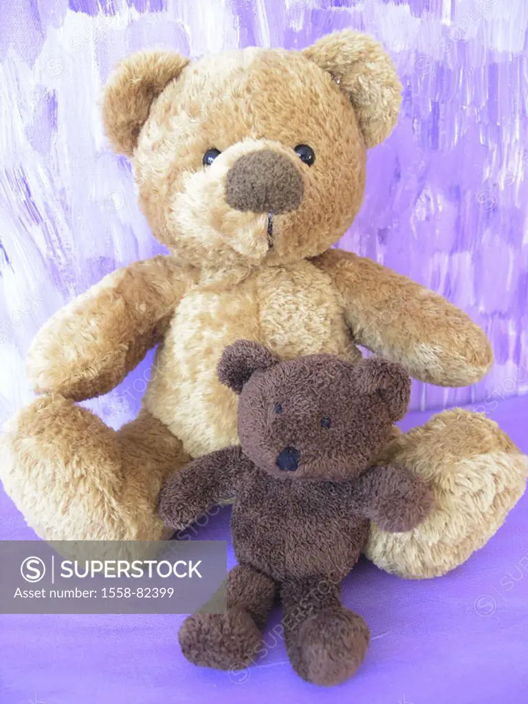 Teddy bears, color, size, different   Toy, toy, Kuscheltiere, material animals, plush animals, teddies, two, face, dearly, nicely, kindly, fur, cuddly...