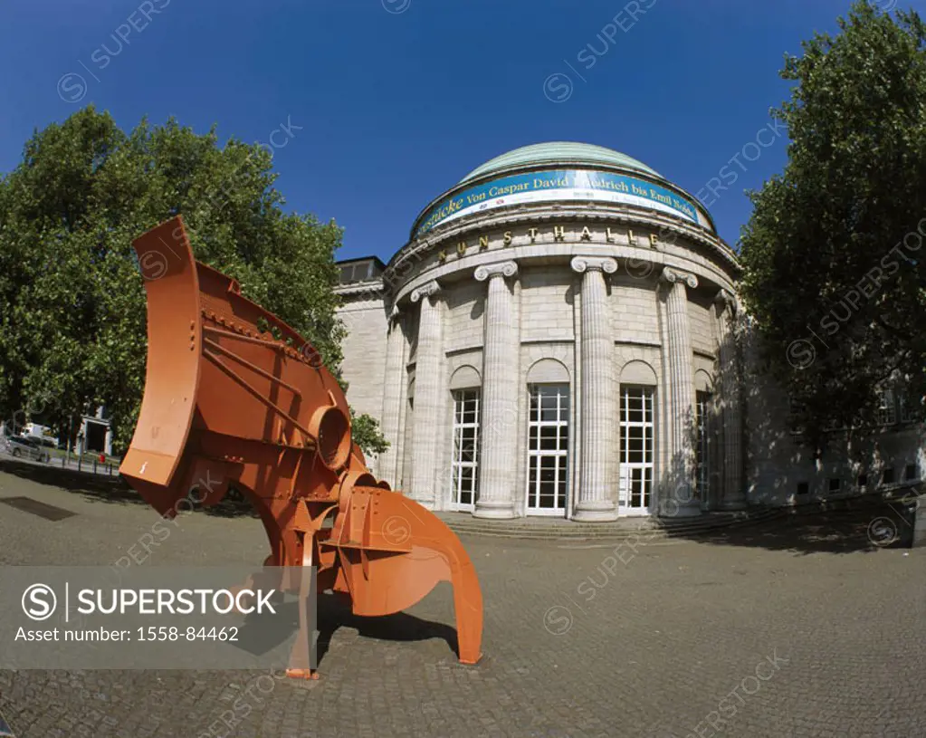 Germany, Hamburg, art gallery,  Sculpture ´small Cyclops´  Europe, Central Europe, Hanseatic town, port, sight, buildings, construction, architecture,...