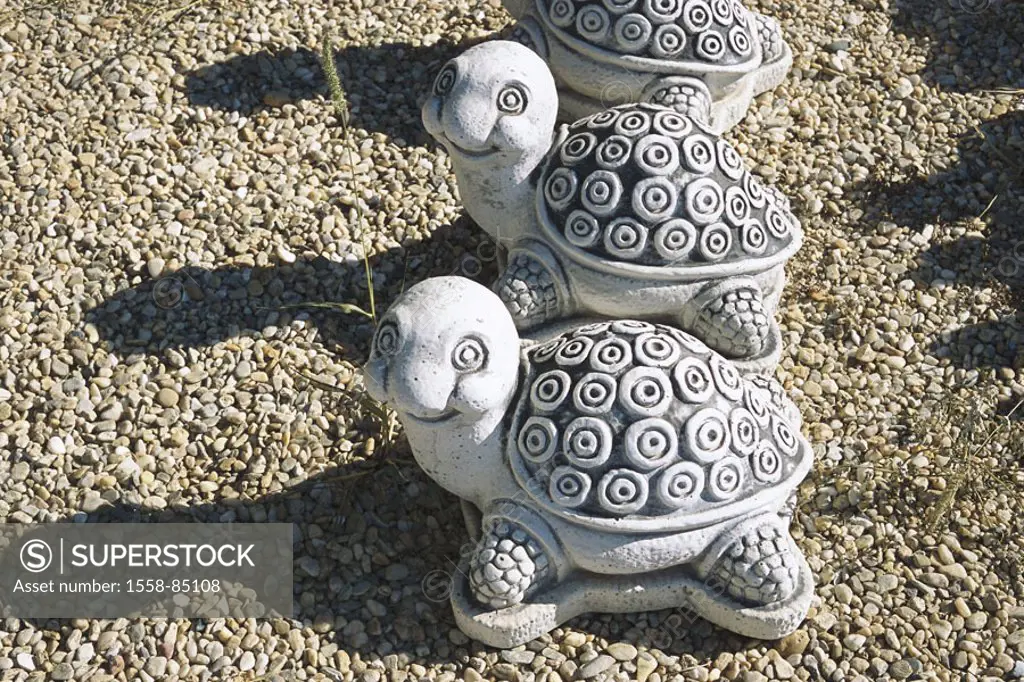 Garden figures, turtles,    Grit, sand, figures, animal figures, stone figures, immediately, identically, nicely, dearly, kindly, childishly, row, con...