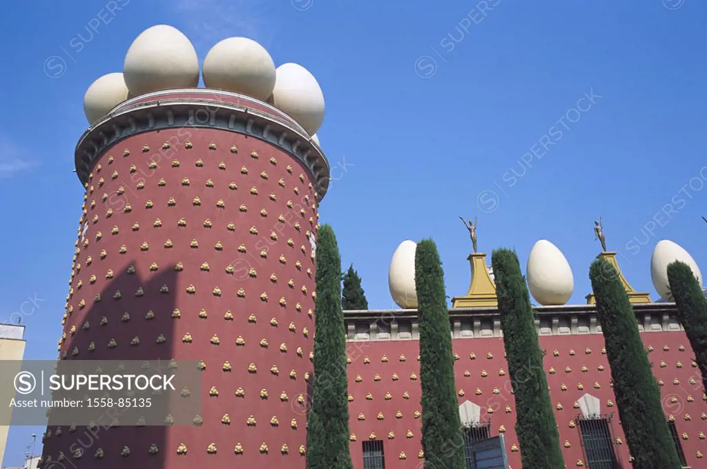Spain, Katalonien, Figueres,  Salvador Dali Museum, detail,   Europe, Iberian peninsula, city, sight, landmarks, culture, museum buildings, facade, fa...