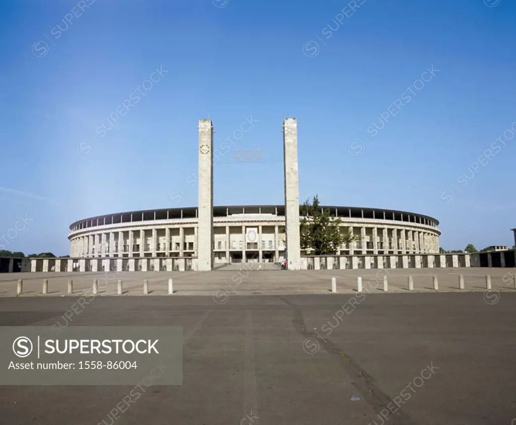 Germany, Berlin, district Charlotte castle, Olympia-Stadion,  Main entrance, Osttor, no property release,  Capital, buildings, architecture, sports ar...
