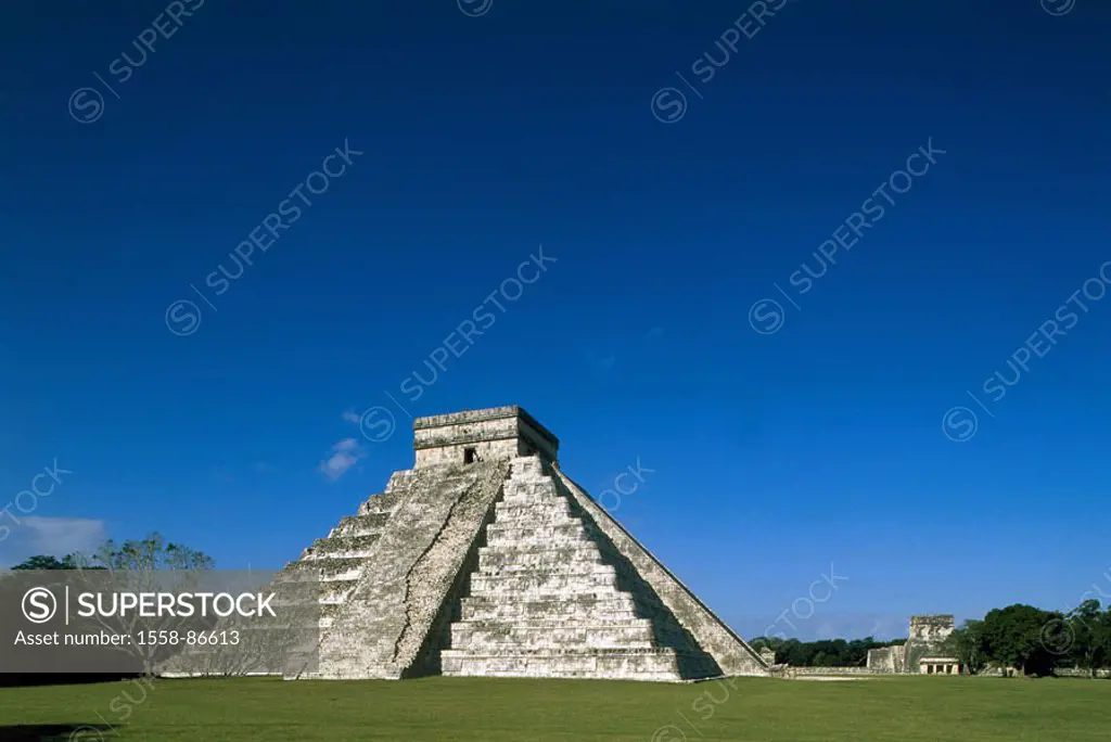 Mexico, peninsula Yucatan, Chichen Pyramid ´El Castillo´,   Central America, pyramid installation, ruin place, temples, Maya-Tempel, construction, ste...