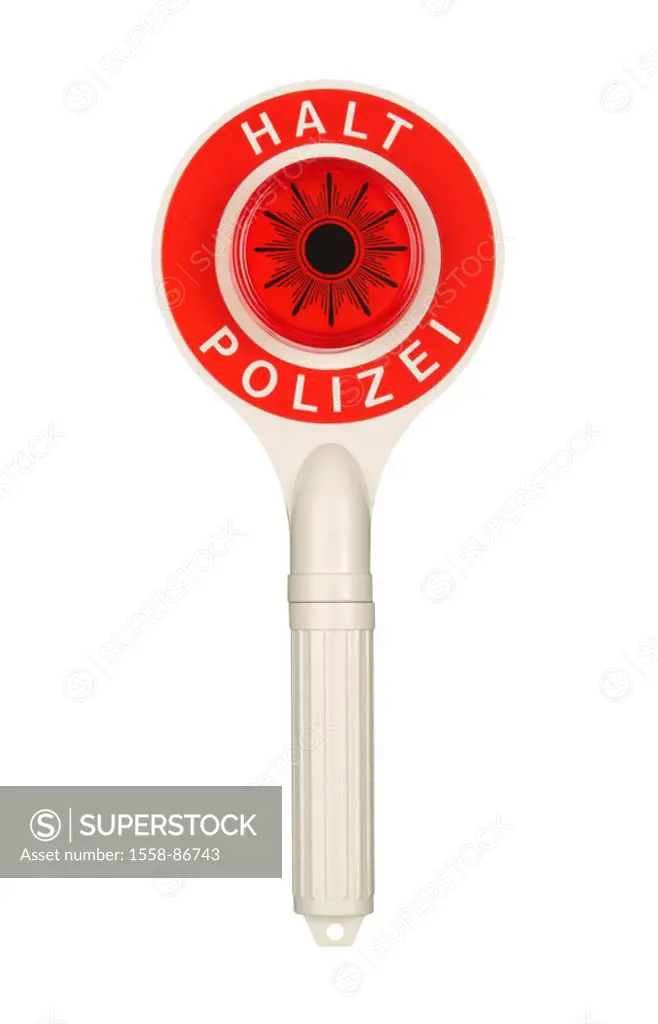 Police ladle, signal, red, stop,    Signal ladle, ladle, symbol, traffic control, traffic supervision, traffic control, traffic order, invitation, hol...