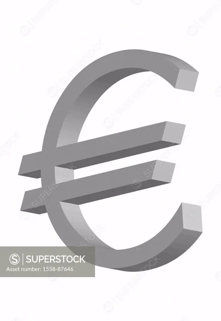 Computer graphics, monetary signs, Euro    Symbol, Euro symbol, Euro signs, currency, community currency, Europe, EC, European union, gray, concept, m...