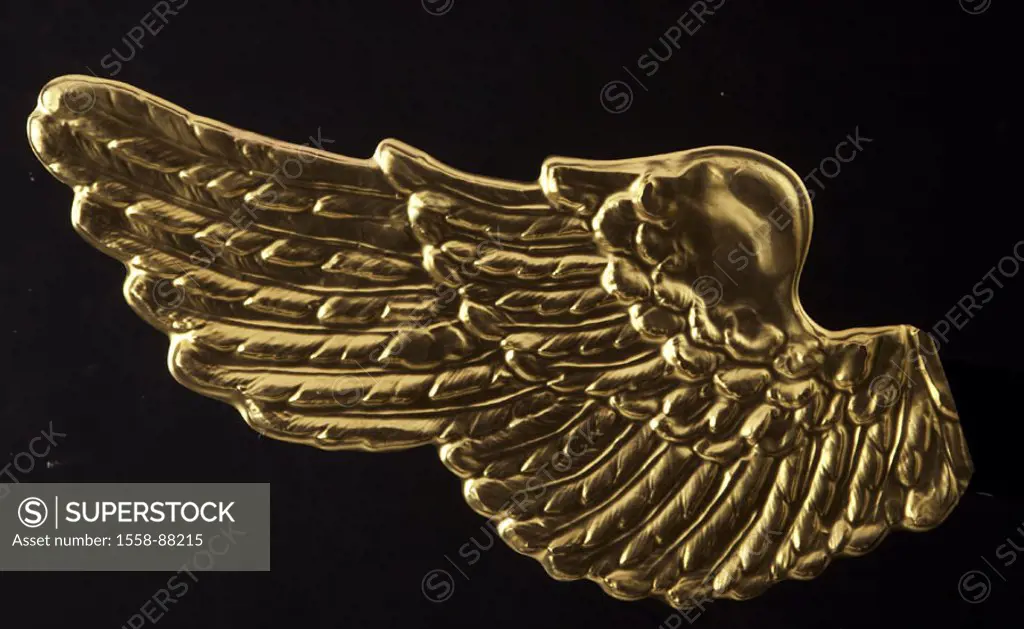 Angel wings, golden,    Studio, free plates, Christmas, Christmas, disguise, wings, gold, quietly, life, fact reception, background black,