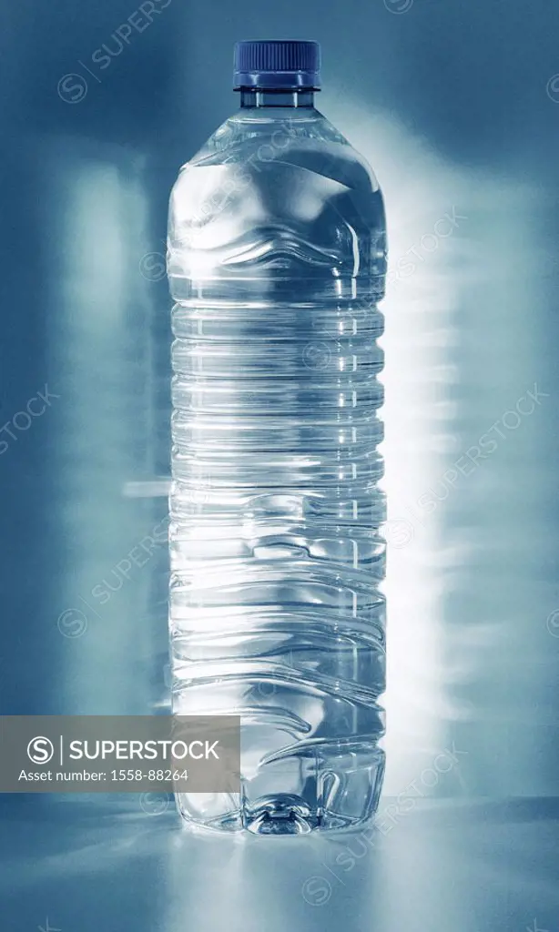 Water bottle, full,    Plastic bottle, bottle, plastic, transparently, water mineral water drinking water, beverage, non-alcoholic, thirst extinguishe...