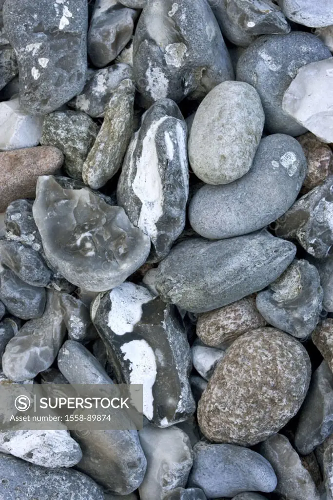 Gravel beach, close-up, stones, flint,    Germany, island reprimands coast flint field shingle rock, Flint, quietly life, fact reception,