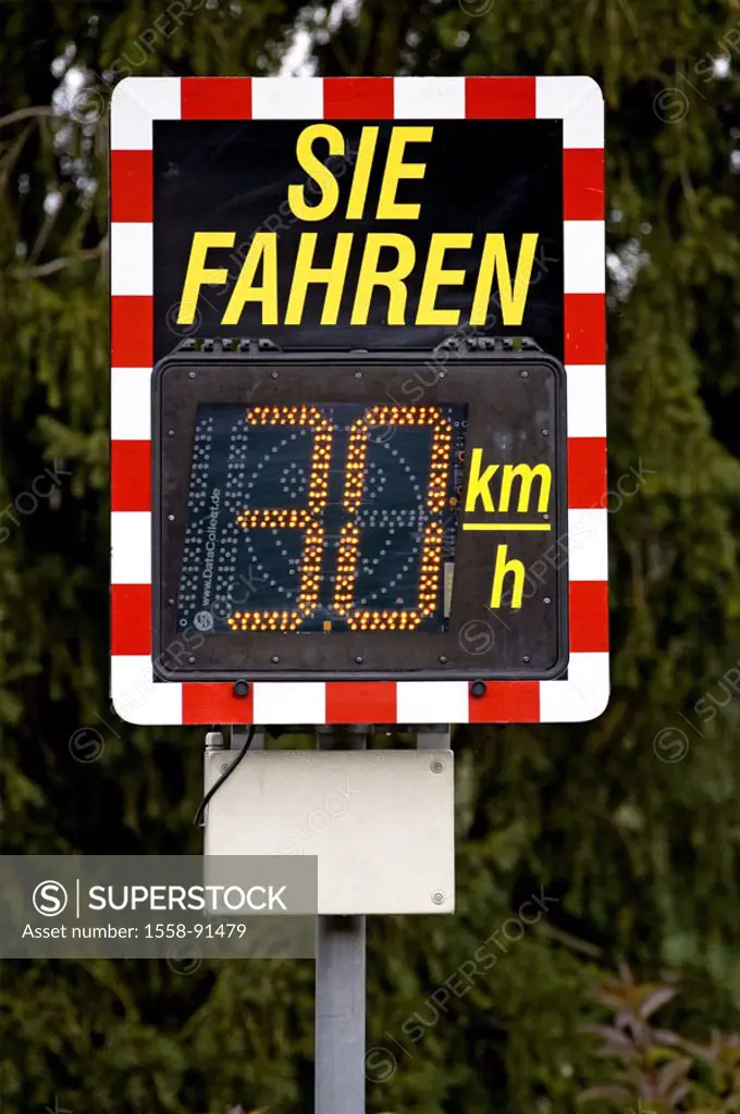 Speed ad, ´You/they drive 30 km per hour  Traffic, traffic, sign, traffic sign, light ad, light sign, digitally, digital display, speed, speed control...