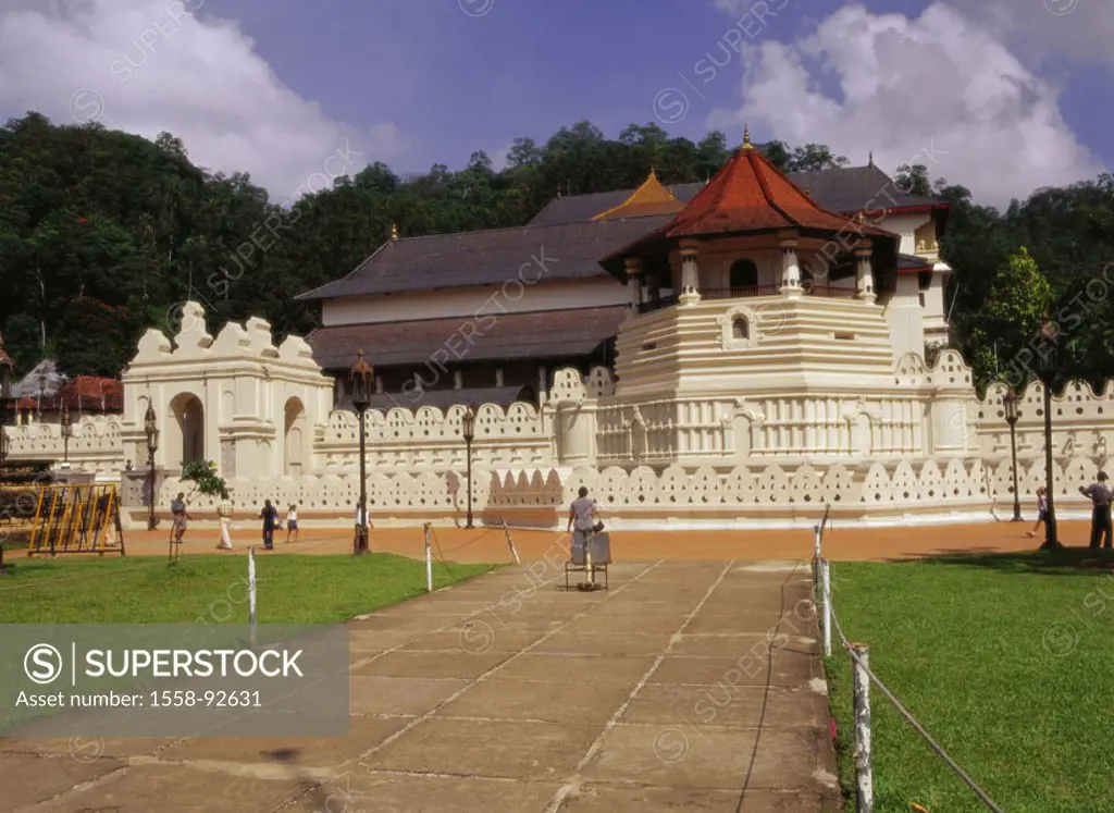 Island Sri Lanka, Kandy, temple installation,  Temples of the sacred tooth,  ´Sri Dalada Maligawa´,  Asia, South Asia, island state, city, downtown, c...