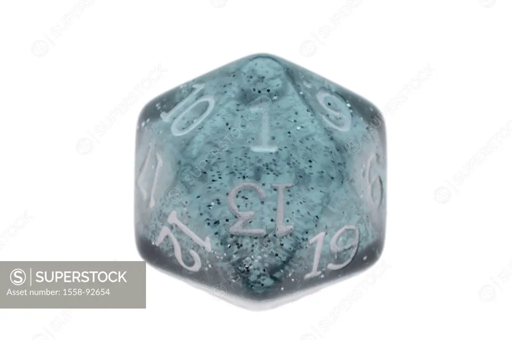 Polyeder, dice,    Rolls die game, game, polygon, numbers, digits transparent, turquoise Glitter coincidence luck, gamble, lucky number, 13, thirteen,...