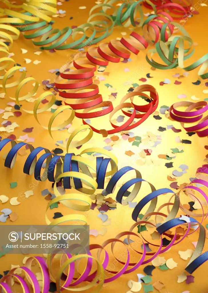 Streamers, confetti,    Carnival, party, celebration, party, New Year´s Eve, decoration, decoration articles, carnival accessories, party jewelry, par...