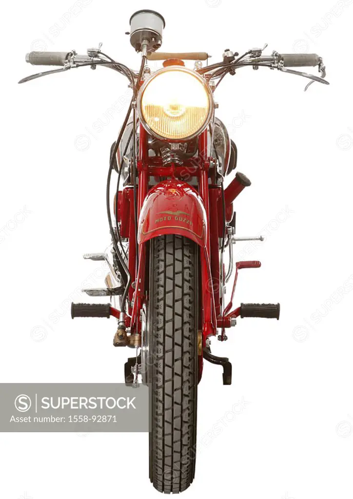 Motorcycle, classics, Moto Guzzi, GTV 500,  from in the front,  no property release,  Series, year of construction 1946, red, studio, free plates, old...