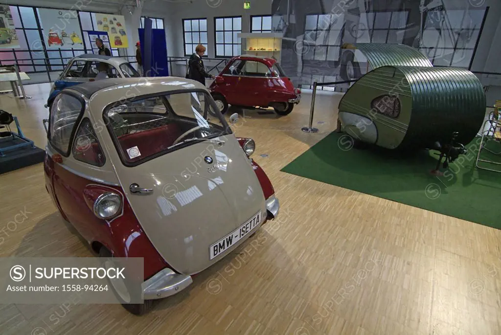 Germany, Munich, Theresienhöhe, German museum Verkehrszentrum exhibits cars old-timers,