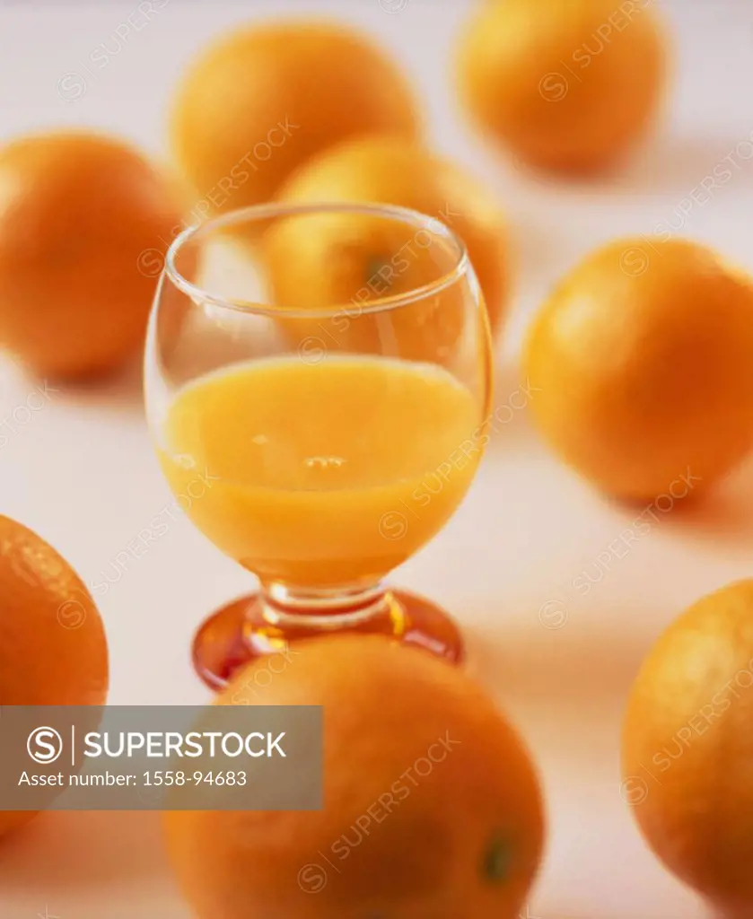 Juice glass, oranges, fuzziness,    Beverage, anti-alcoholic, glass, orange juice, juice, fruits, fruit, citrus fruits, healthy, vitamins, vitamin-ric...