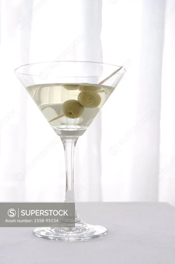 Cocktail, martini dry, olives,    Beverage, drink, alcohol, alcoholic, alcoholic, vermouth, gin, mixed drink, martini glass, touched, shaken, quietly ...