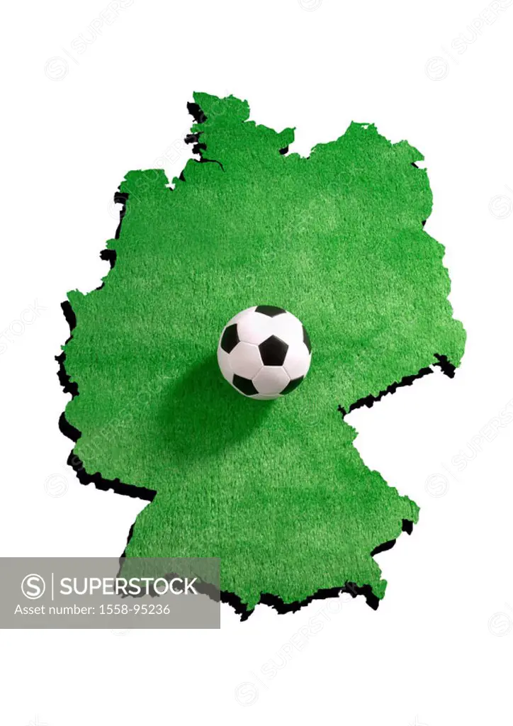 Outline, Germany, football,    Series, art lawns, lawns, country, ´Germany card´, ball, leather ball, symbol, soccer game, soccer games, concept, foot...