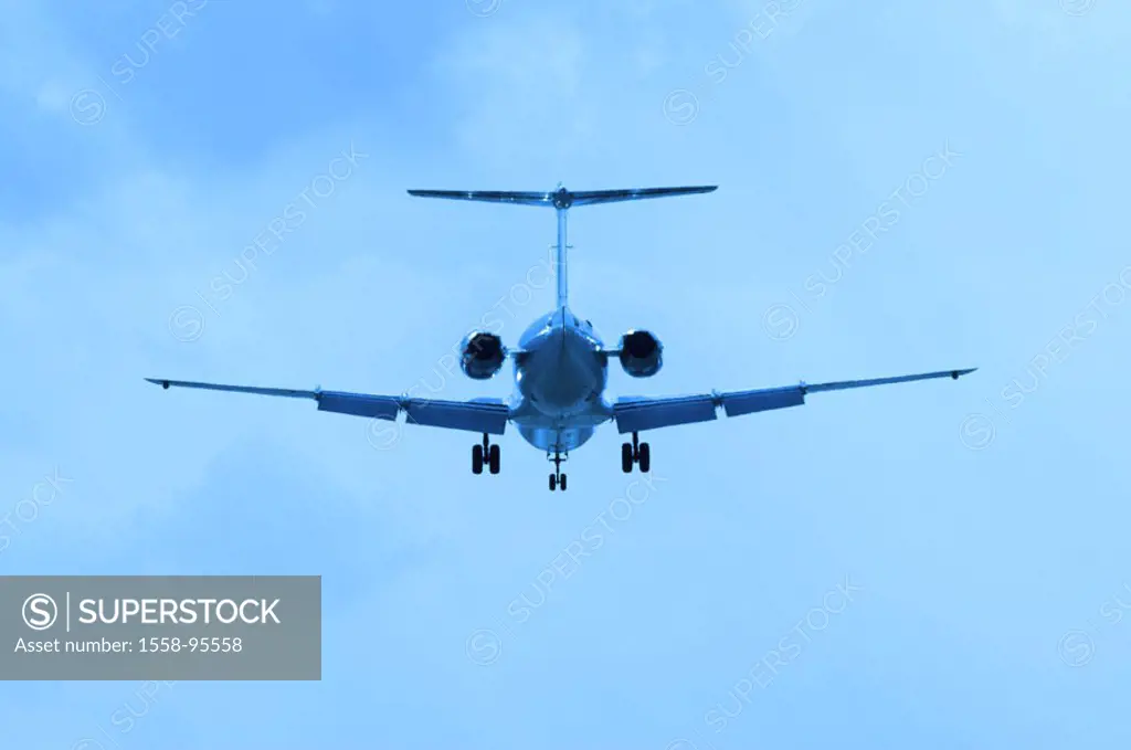 Passenger airplane, flight,
