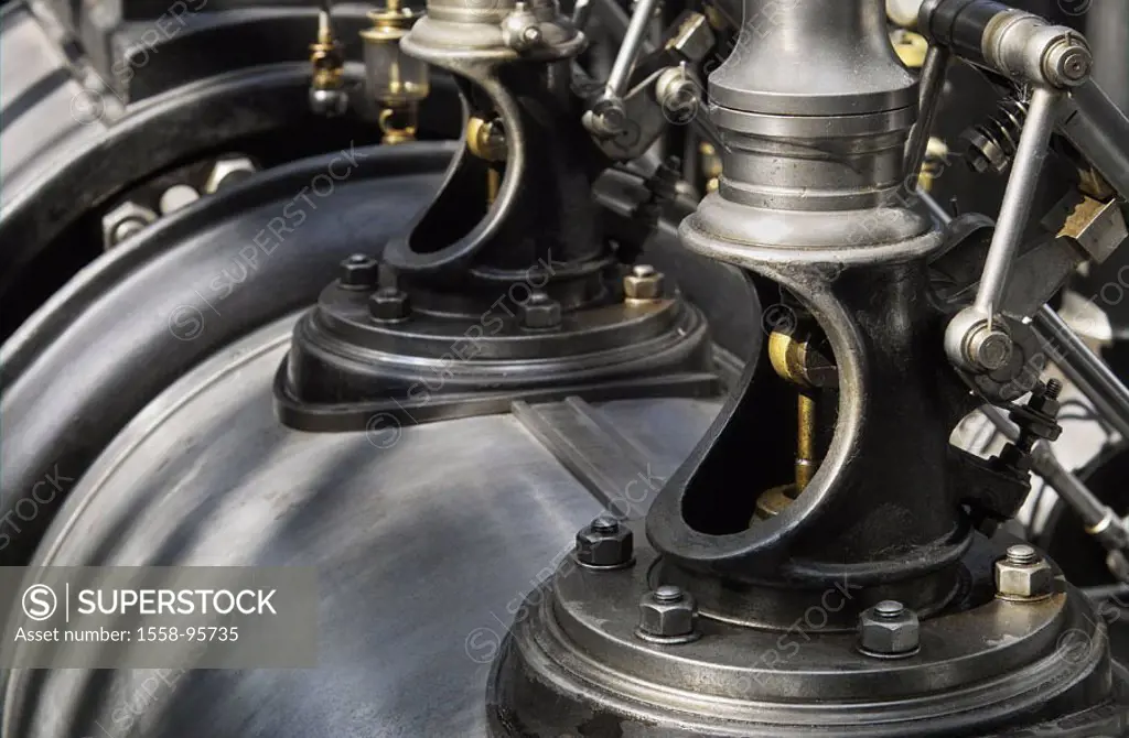 Steam-engine, pressure tanks, detail,    Printed kettles steam-drove series, machine, kettles, Ölbehälter old, antiquated historically, nostalgically,...