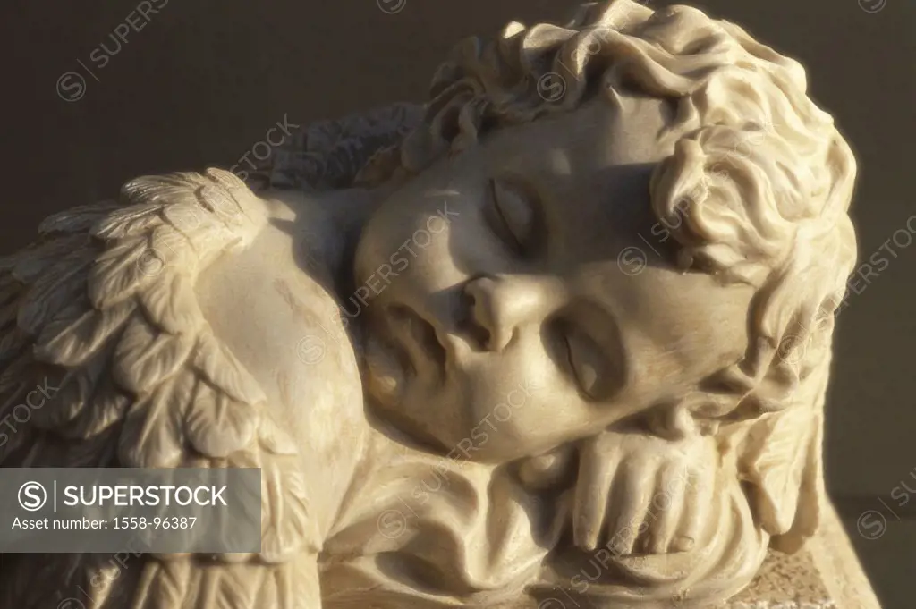 Angel figure, putts, detail, white   sleeping figure, angels, Putto, little angels, dreaming, symbol, Christmas, Christmas angels, child angels, guard...