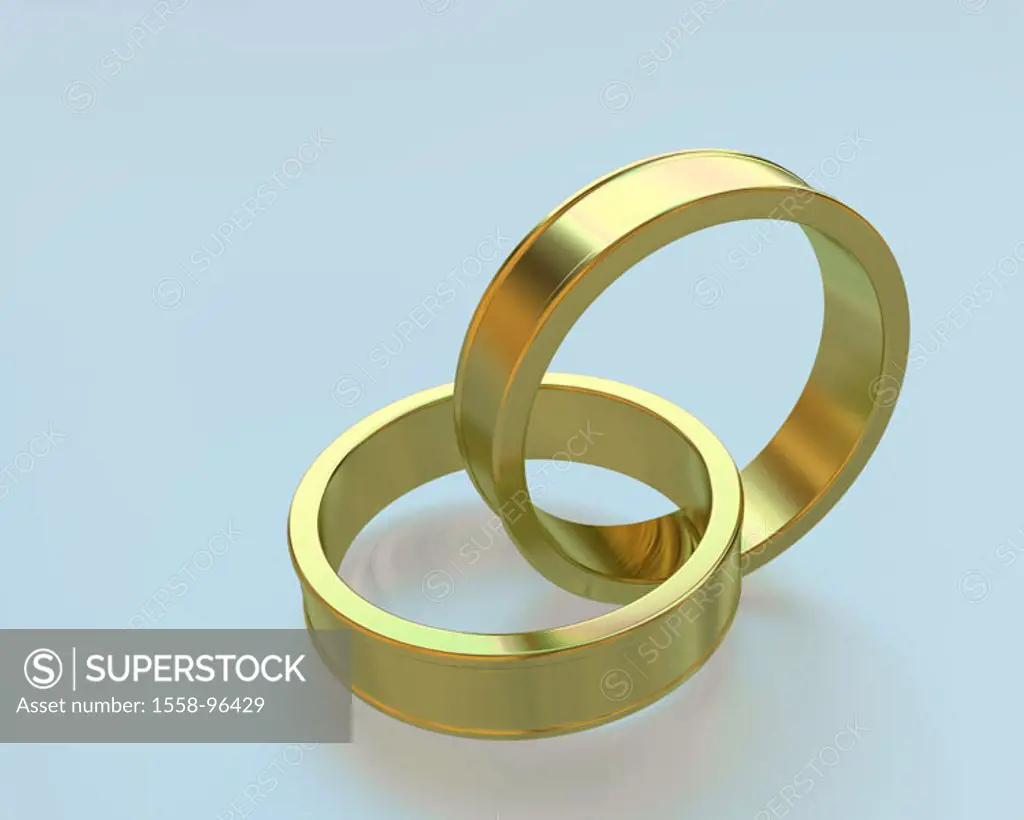 Soon Inge, gold,    connected, two, wedding, rings, gold rings, golden, weak, wedding rings, symbol, concept, marriage, marriage, Ehevertrag, insolubl...
