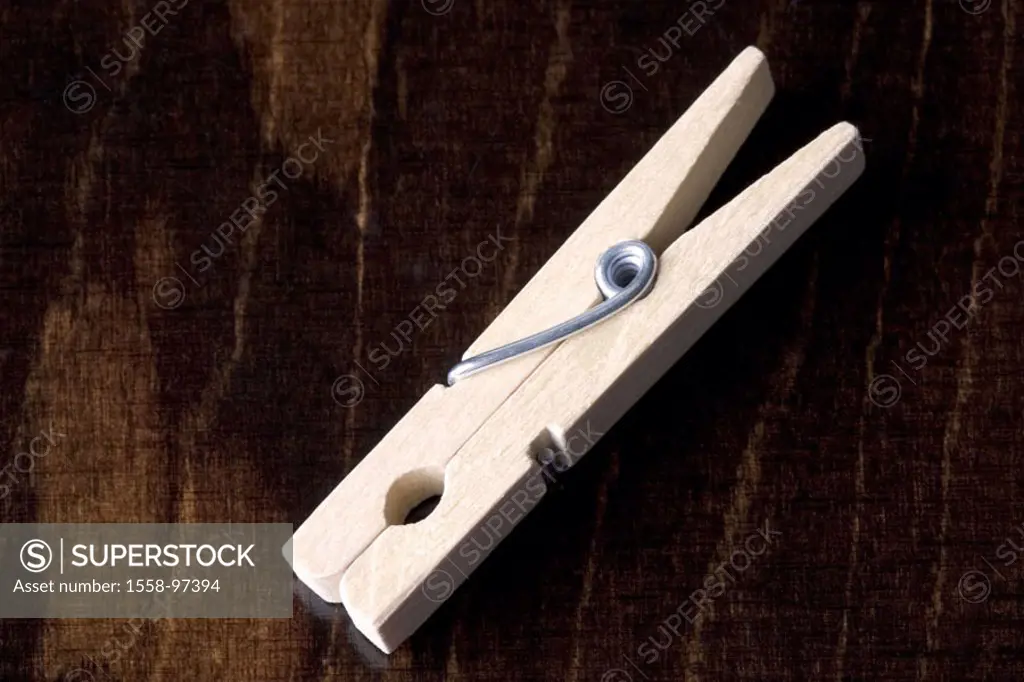 Wood surface, clothes pin,,    Wood clothes pin, wood clothes pin, wood clamp, wooden, symbol, laundry, hangs up, cleans, washday, household, concept,...