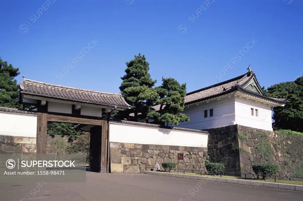 Japan, island Honshu, Tokyo,  Emperor palace, Sakuradamon Gate,   Series, Asia, Eastern Asia, island state, palace, entrance, gate construction, Torge...