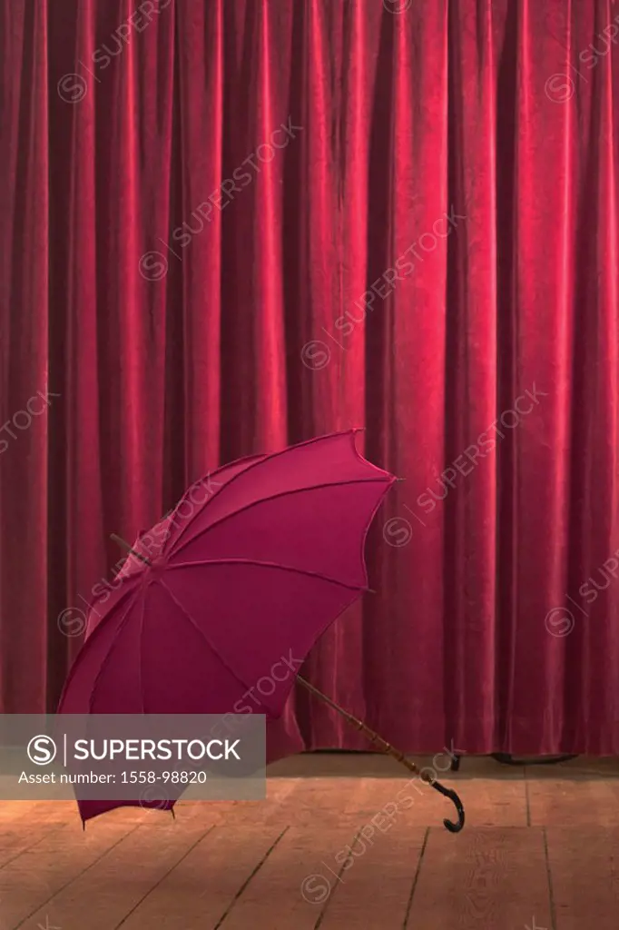 hang curtain, umbrella,   Stage, theater stage, together with curtain, theater curtain, umbrella, flie, mystically, wizardry, magic trick, illusion, t...