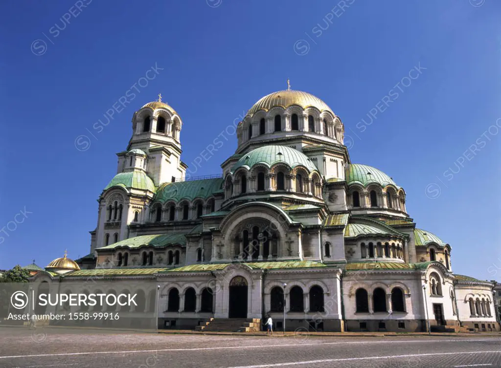Bulgaria, Sofia, Alexander Nevski Cathedral,   Southeast Europe, Balkans peninsula city capital sight landmarks, church, chapel, sacral construction, ...