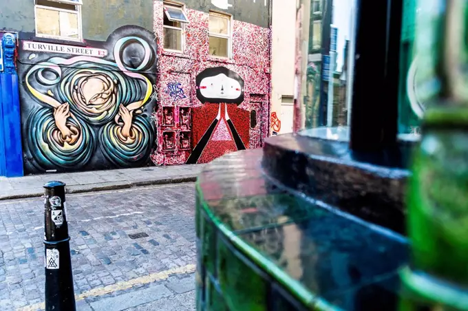 Street art at Shoreditch and Hoxton neighborhood in London, United Kingdom, Europe