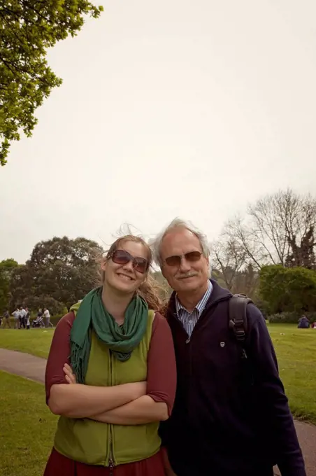 Park, father, daughter, person