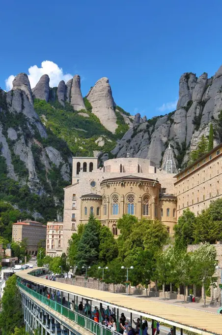 Spain, catalunya region, Barcelona Province, Montserrat Mountain, Montserrat Monastery,