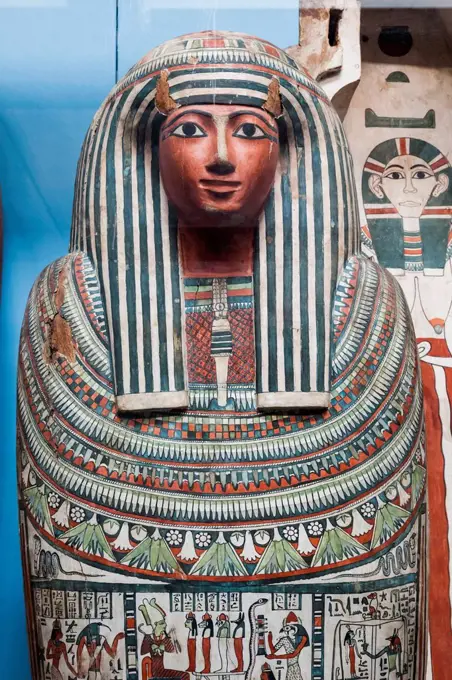 England, London, British Museum, Exhibit of Egyptian Mummies