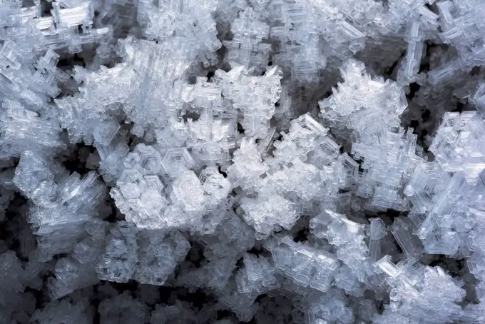 Extreme close-up of an ice-crystal