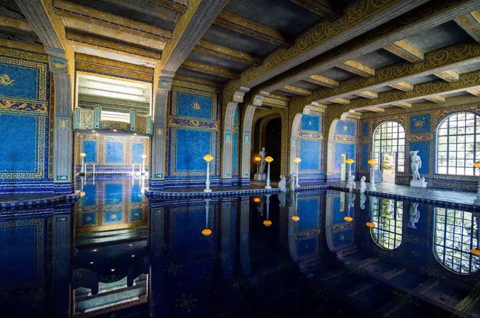 The roman indoor pool of the Hearst castle, Big Sur, California, USA