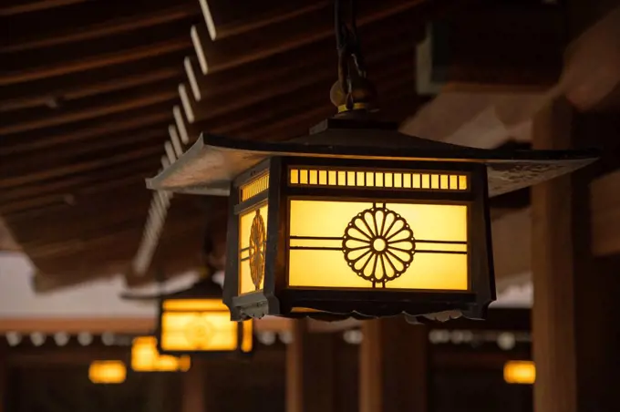 Asia, Japan, Nihon, Nippon, Tokyo, Shibuya, Japan, Nihon, Nippon, Tokyo, Shibuya, Lantern at Meiji Shrine