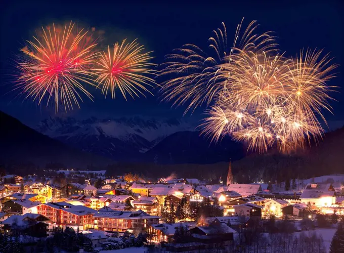 Austria, Tyrol, Seefeld, New Year's Eve
