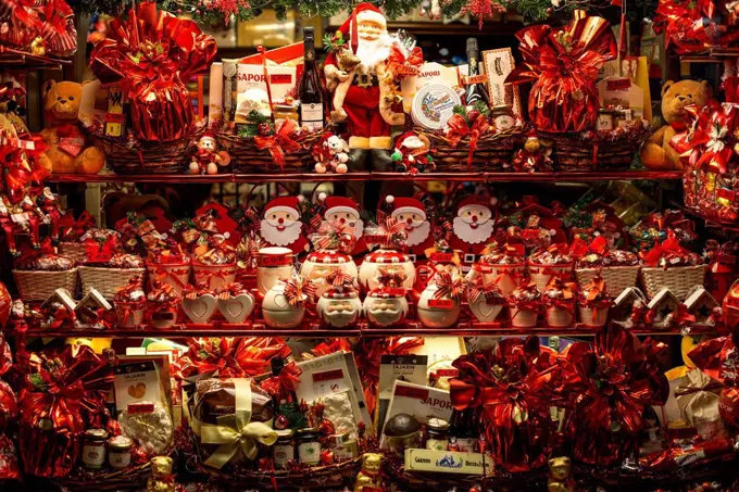 Christmas shop window with sweets