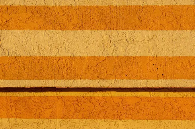 Colored stripes on a house wall, Santa Monica, California, USA