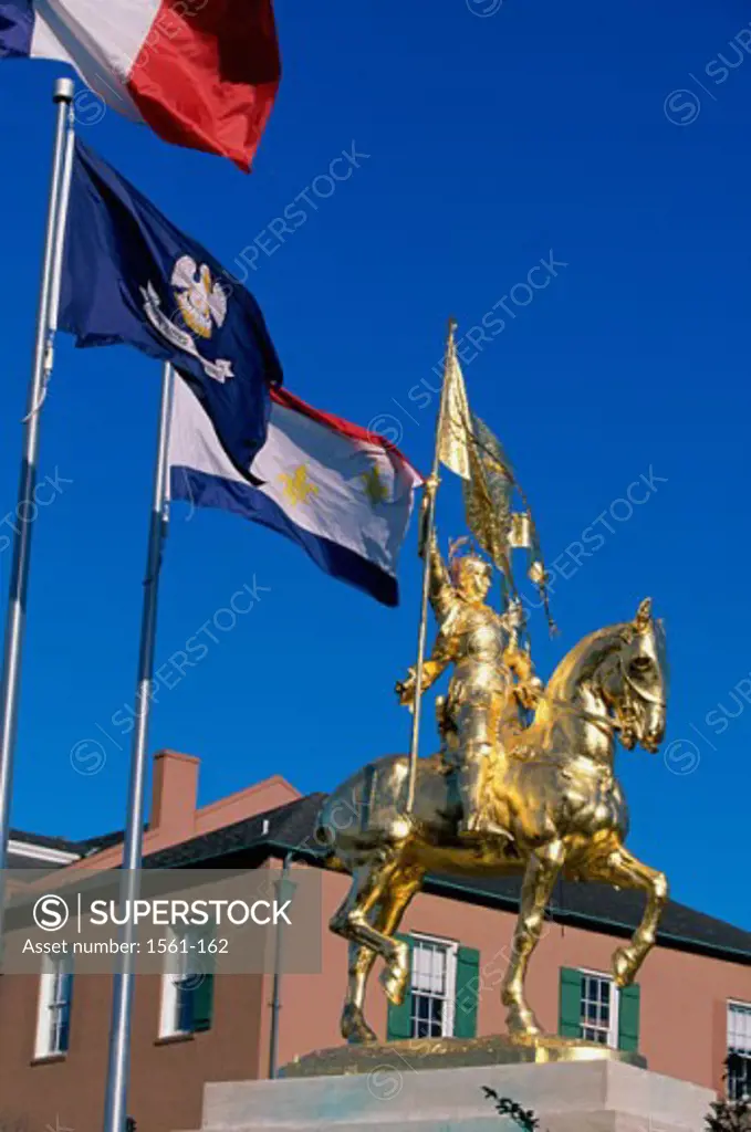 Low angle view of a Joan of Arc Statue, New Orleans, Louisiana, USA