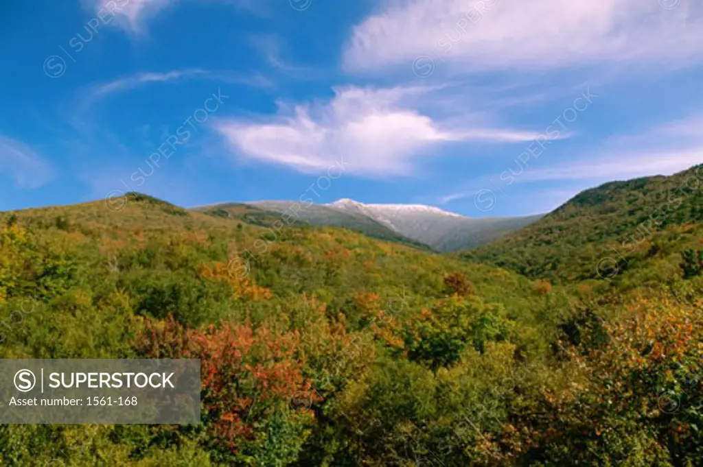 Panoramic view of mountains, Mount Lafayette, New Hampshire, USA