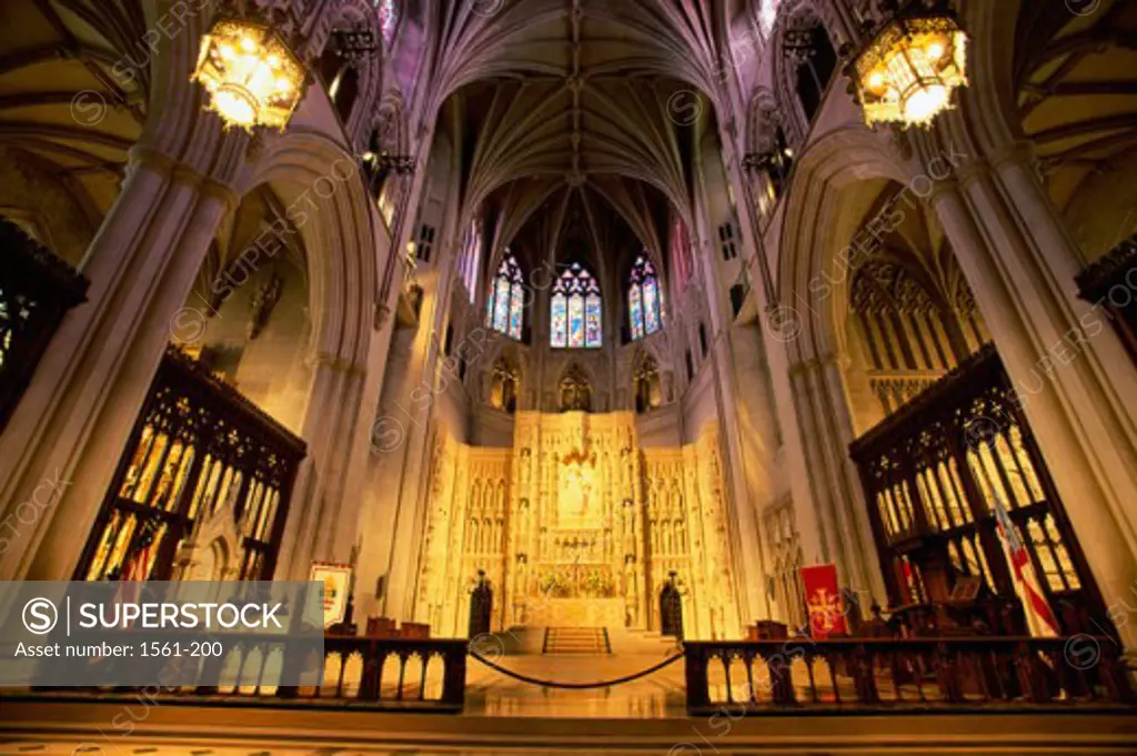 Interior of a cathedral, National Cathedral, Washington DC, USA