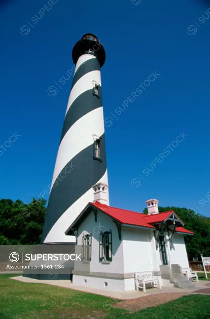 Low angle view of a lighthouse, St. Augustine Lighthouse, St. Augustine, Florida, USA