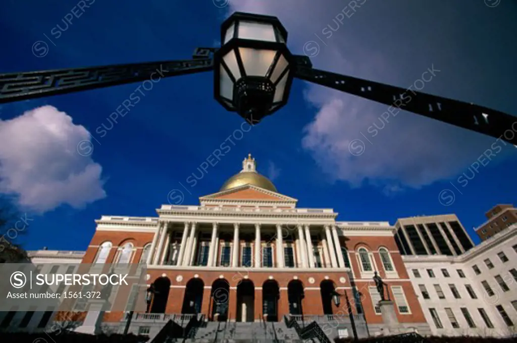 Low angle view of a government building, State Capitol, Boston, Massachusetts, USA