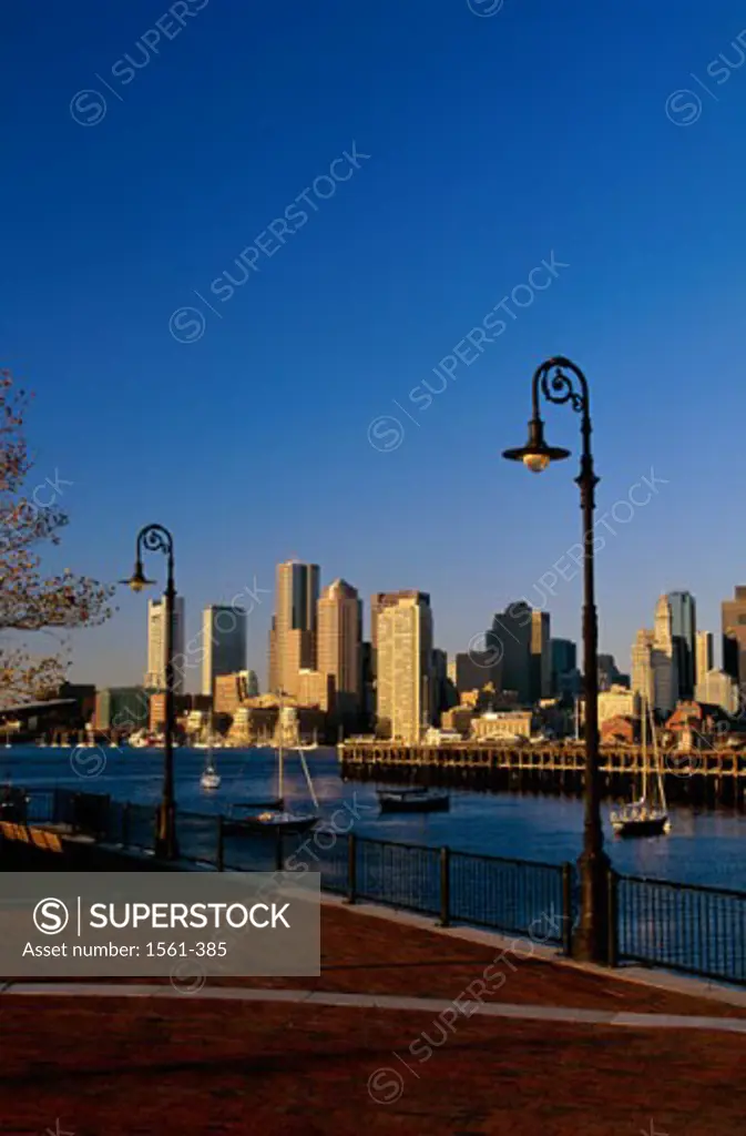 Boats in a river, Piers Park, Boston, Massachusetts, USA