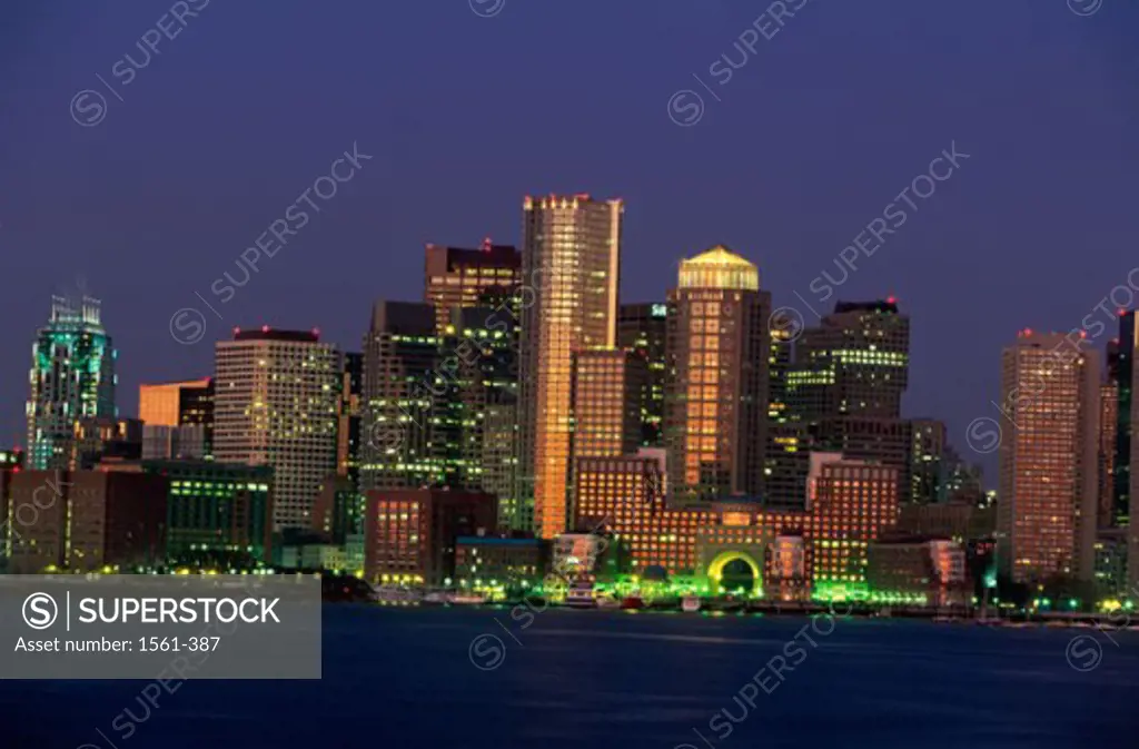 Skyscrapers on the waterfront, Boston, Massachusetts, USA