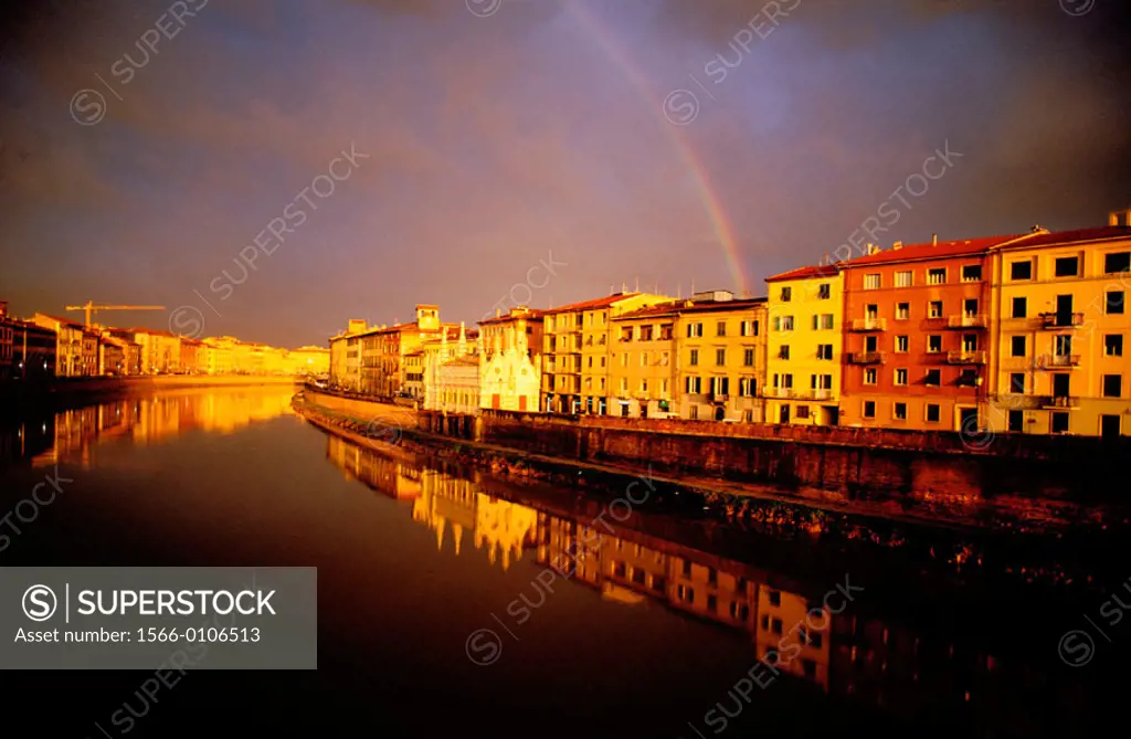 Arno River at Pisa. Tuscany, Italy