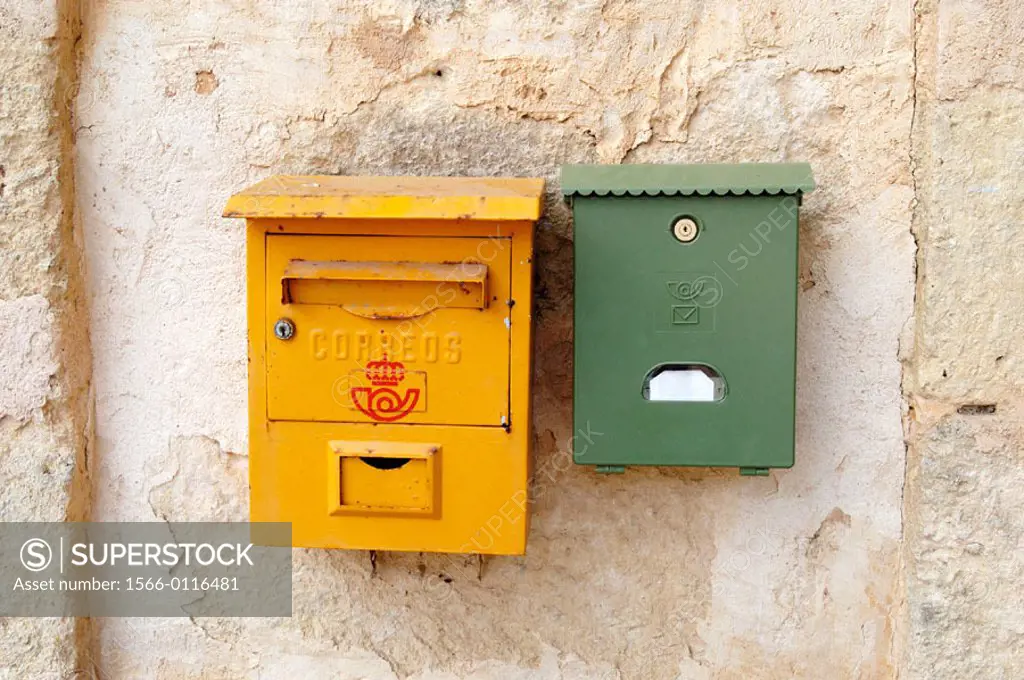 Mail boxes. Majorca. Balearic Islands. Spain