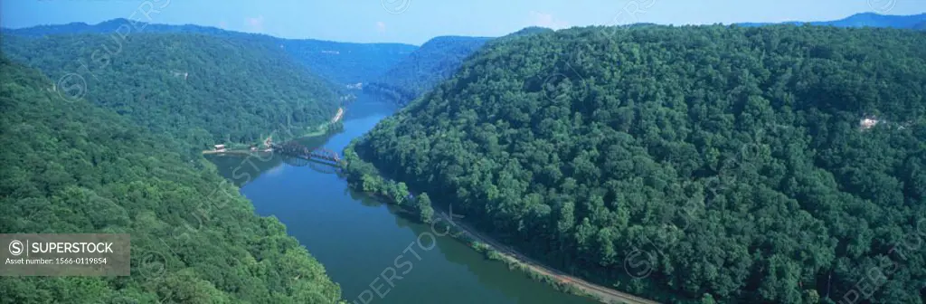 New River Gorge. Hawk´s Nest State Park. Fayette county. West Virginia. USA