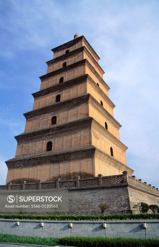 Dayan Pagoda (also known as Big Wild Goose) in Xian. China